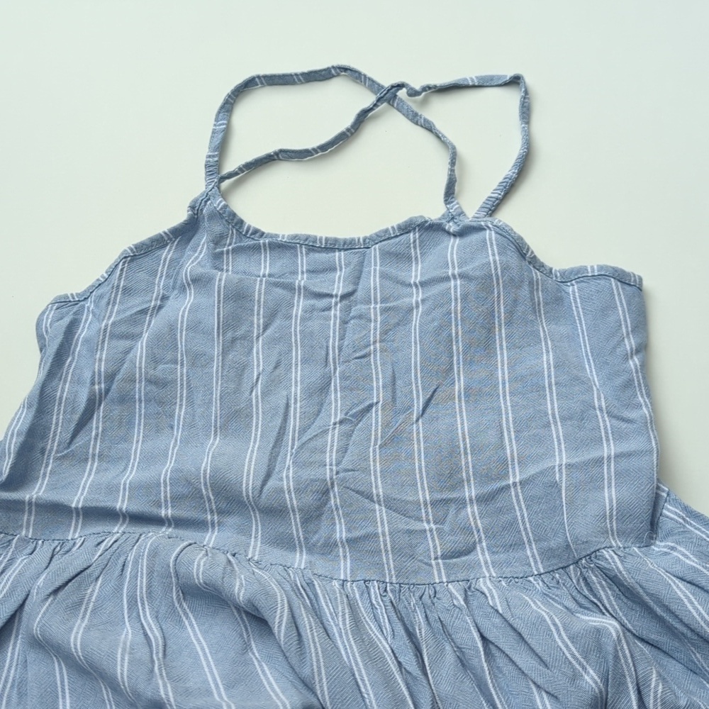 Nordstrom Kids Girls 10/12 Nautical Wide Leg Jumpsuit Strappy Striped
